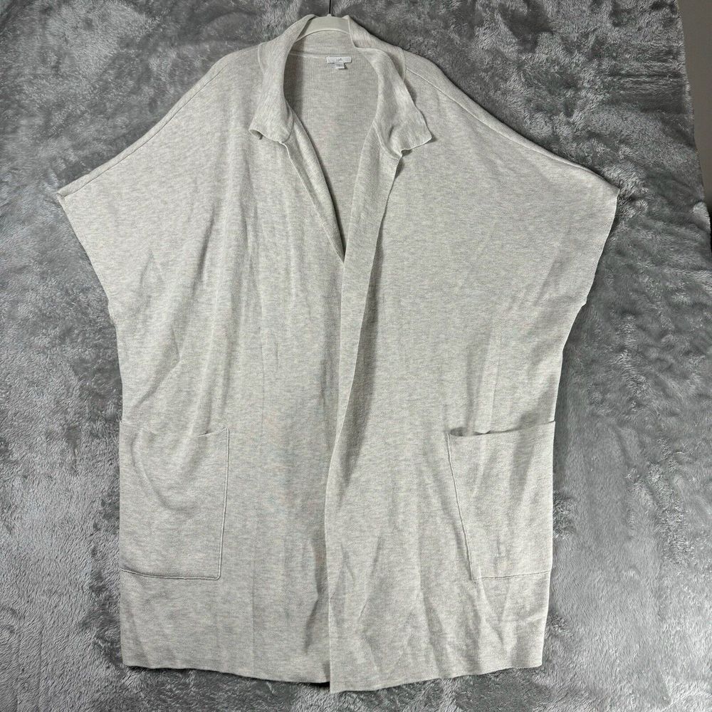J Jill Cardigan Womens XL Gray Cape Sweater Wrap Oversized Lagenlook